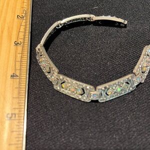 Elegant Silver Bracelet with Crystal Accents